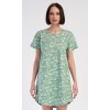 Dámská noční košile s krátkým rukávem Hawaii (Barva zelená, Velikost S)