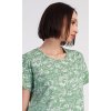 Dámská noční košile s krátkým rukávem Hawaii (Barva zelená, Velikost S)