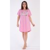 Dámská noční košile s krátkým rukávem Sabina (Barva lososová, Velikost 1XL)