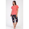 Dámské pyžamo kapri Dominika (Barva oranžová, Velikost M)