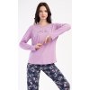 Dámské pyžamo dlouhé Violetta (Barva fialová, Velikost 4XL)