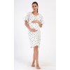 Dámská noční košile mateřská Sára (Barva bílá, Velikost XL)