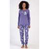 Dámské pyžamo dlouhé Good night (Barva modrošedá, Velikost XL)