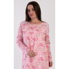 Dámská noční košile s dlouhým rukávem Estela (Barva lososová, Velikost 1XL)