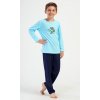 Dětské pyžamo dlouhé Žabák (Barva světle modrá, Velikost 3 - 4)
