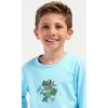 Dětské pyžamo dlouhé Žabák (Barva světle modrá, Velikost 3 - 4)