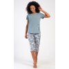 Dámské pyžamo kapri Francesca (Barva šedá, Velikost XXL)