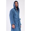 Pánský župan s kapucí Albert (Barva modrošedá, Velikost L)