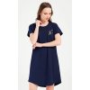 Dámská noční košile s krátkým rukávem Motýlek (Barva tmavě modrá, Velikost M)
