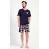 Pánské pyžamo šortky Marko (Barva tmavě modrá, Velikost M)