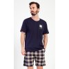 Pánské pyžamo šortky Marko (Barva tmavě modrá, Velikost M)