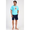 Pánské pyžamo šortky Relax (Barva mentolová, Velikost M)
