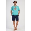 Pánské pyžamo šortky Relax (Barva mentolová, Velikost M)