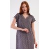 Dámská noční košile s krátkým rukávem Samanta (Barva hnědá, Velikost 1XL)
