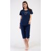 Dámské pyžamo kapri Srdce (Barva tmavě modrá, Velikost XXL)