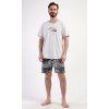 Pánské pyžamo šortky Explorer (Barva světle šedá, Velikost M)