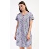 Dámské domácí šaty s krátkým rukávem Mia (Barva šedá, Velikost M)