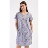Dámské domácí šaty s krátkým rukávem Mia (Barva šedá, Velikost M)