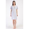 Dámská noční košile mateřská Sweet dreams (Barva světle šedá, Velikost XL)