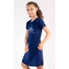 Dětská noční košile s krátkým rukávem Motýlci (Barva tmavě modrá, Velikost 3 - 4)