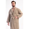 Pánský župan se šálovým límcem Oskar (Barva béžová, Velikost XL)