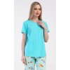 Dámské pyžamo kapri Papoušek (Barva tyrkysová, Velikost S)