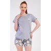 Dámské pyžamo šortky Ovečky (Barva šedá, Velikost XL)