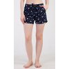 Dámské pyžamové šortky Listy (Barva tmavě modrá, Velikost S)