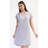 Dámská noční košile s krátkým rukávem Vločka (Barva šedá, Velikost S)