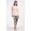 Dámské pyžamo dlouhé Mariana (Barva světle lososová, Velikost 1XL)
