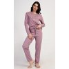 Dámské pyžamo dlouhé Emily (Barva starorůžová, Velikost S)