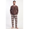 Pánské pyžamo dlouhé Paul (Barva hnědá, Velikost M)