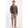 Pánské pyžamo dlouhé Paul (Barva hnědá, Velikost M)