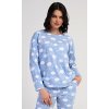 Dámské pyžamo dlouhé Obláček (Barva světle modrá, Velikost S)