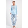 Dámské pyžamo dlouhé Tučňák (Barva světle modrá, Velikost S)