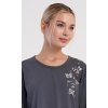 Dámské pyžamo dlouhé Lucia (Barva tmavě šedá, Velikost 1XL)