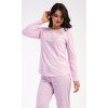 Dámské pyžamo dlouhé Believe (Barva světle růžová, Velikost S)