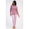 Dámské pyžamo dlouhé Believe (Barva světle růžová, Velikost S)