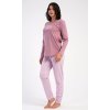 Dámské pyžamo dlouhé Believe (Barva světle růžová, Velikost L)