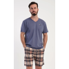 Pánské pyžamo šortky Norbert (Barva hnědá, Velikost 4XL)