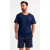 Pánské pyžamo šortky Tomáš (Barva tmavě modrá, Velikost 1XL)