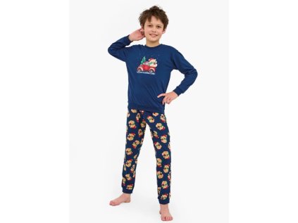 Klučičí pyžamo Cornette 172 vánoční medvídek Teddy modré