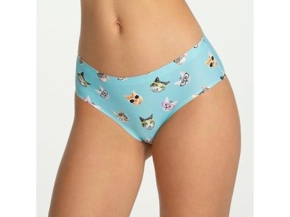 Kalhotky Julimex Simple Classic Kočka tyrkysové