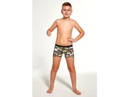 Chlapecké šedé boxerky Cornette 122 Auto