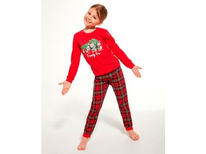 Dívčí pyžamo Cornette 159 vánoční tučňáci červené