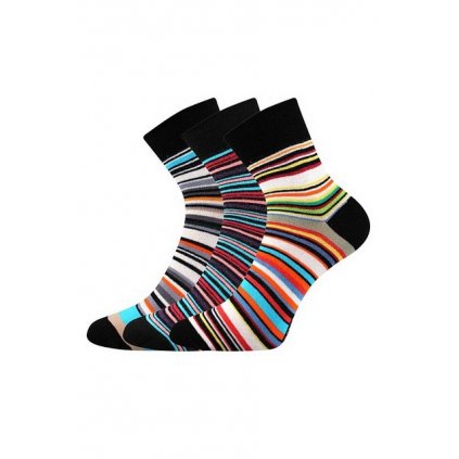 Ponožky Jana 53 pruhy mix barev