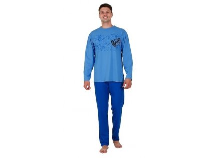 Pyžamo dlouhé pánské Calvi 660 modré