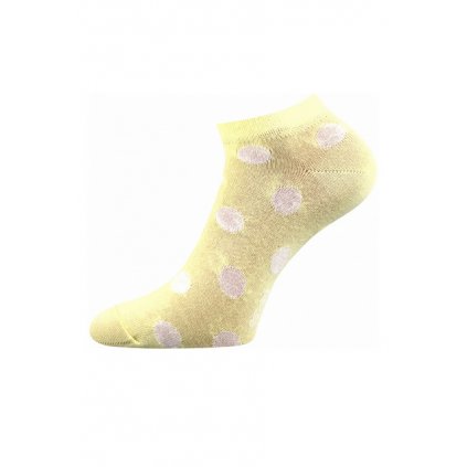 Ponožky Piki 56 krátké žluté puntík