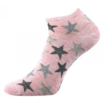 Dámské ponožky Piki 46 hvězdičky růžové
