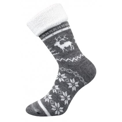 Ponožky pletené silné Norway šedé